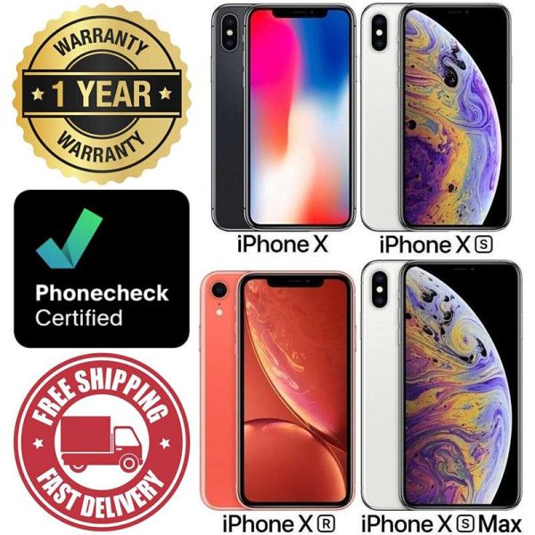 Apple Iphone X Xr Xs Xs Max 64gb 128gb 256gb Unlocked Verizon At&t T Mobile Refurbished2