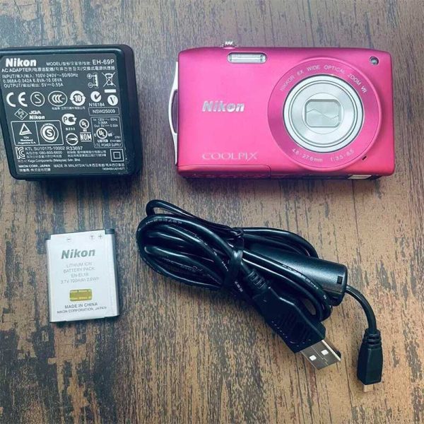 Nikon Coolpix S3300 Pink 16.0mp Digital Camera English Languege Wbattery Refurbished3