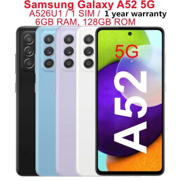 Samsung Galaxy A52 5g Sm A526u 128gb+6gb 64mp Lte Unlocked Smartphone Refurbished2