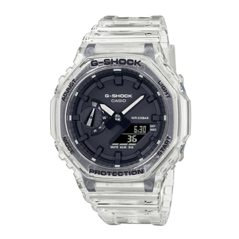 Casio G Shock Watch For Men Skeleton Series Water Resistant Ga 2100ske 7aer Refurbished