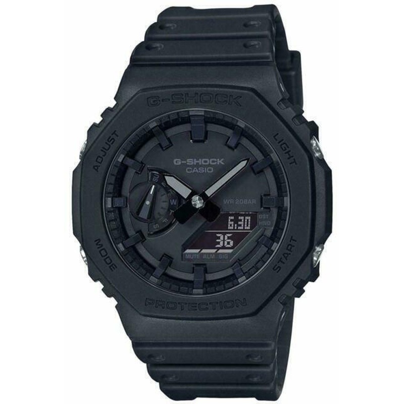 Casio Oak G Shock Ga2100 1a1 Ad Digital Carbon Resin Black Out Men's Watch Refurbished4