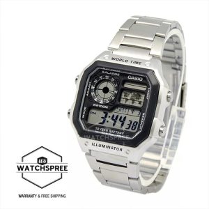 Casio Standard Digital Sport Silver Stainless Steel Watch Ae 1200whd 1a Refurbished2