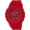 New Casio Oak G Shock Ga2100 4 Ad Digital Carbon Resin Red Men's Watch Refurbished3